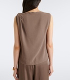 Vince Draped crêpe top