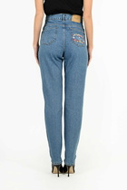 TwinSet Slim Fit Jeans With Floral Oval T