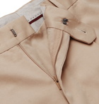 Brunello Cucinelli - Beige Slim-Fit Wool and Cotton-Blend Suit Trousers - Beige
