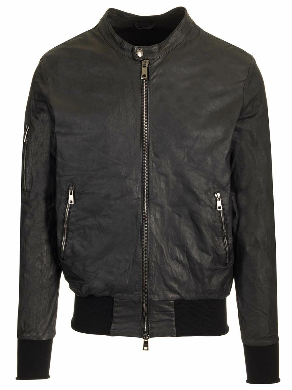 Giorgio Brato Biker Jacket Garment-Dyed Vegetable-Tanned