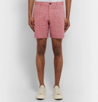 Club Monaco - Baxter Stretch Linen and Cotton-Blend Chambray Shorts - Brick