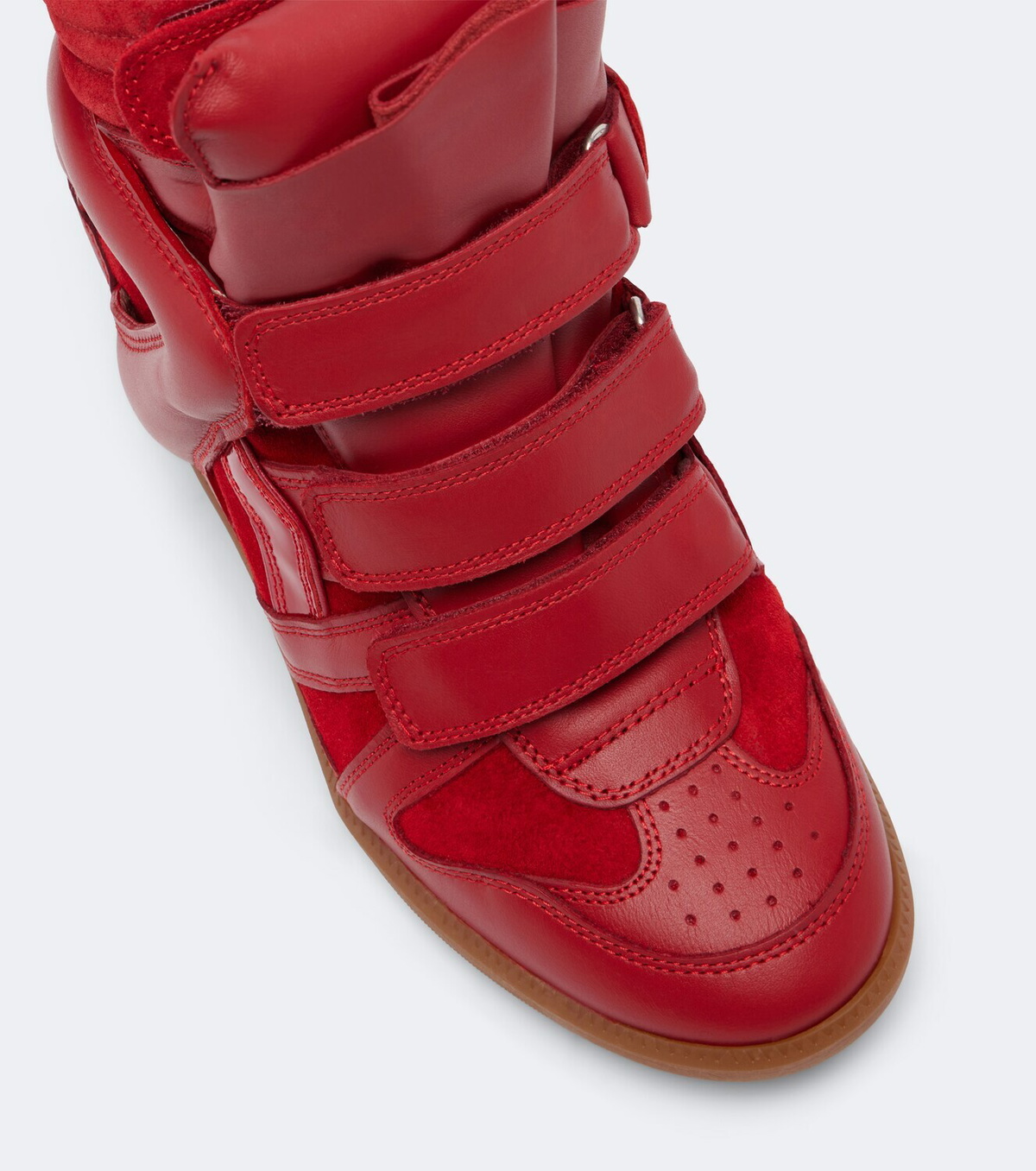 Isabel Marant Beckett leather and suede wedge sneakers