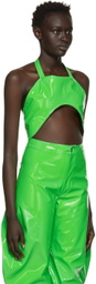 Sia Arnika SSENSE Exclusive Green Padded Halter Tank Top