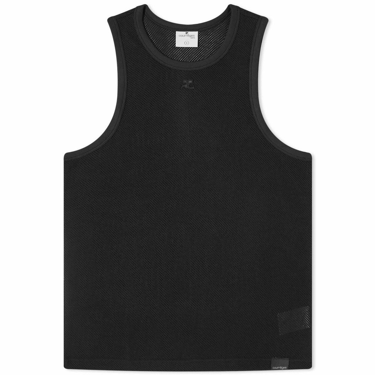 Courrèges Women's Sports Mesh Tank Top in Black