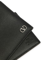 Valentino VLogo Grained Leather Wallet - Black - One Size