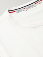 MONCLER - Contrast-Tipped Stretch-Cotton Jersey T-Shirt - White