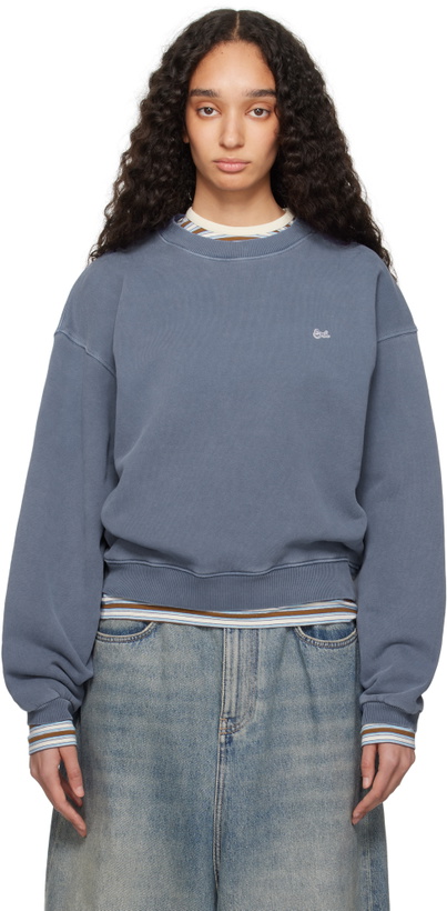 Photo: ERL Blue 'ERL' Crewneck Sweatshirt