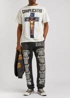 Saint Mxxxxxx Saint Aries Printed Cotton Sweatpants Black