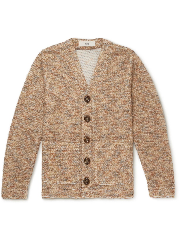 Photo: Séfr - Gote Embroidered Woven Cardigan - Brown