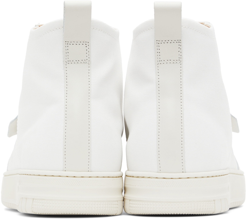 Dunhill White Canvas Court Sneakers