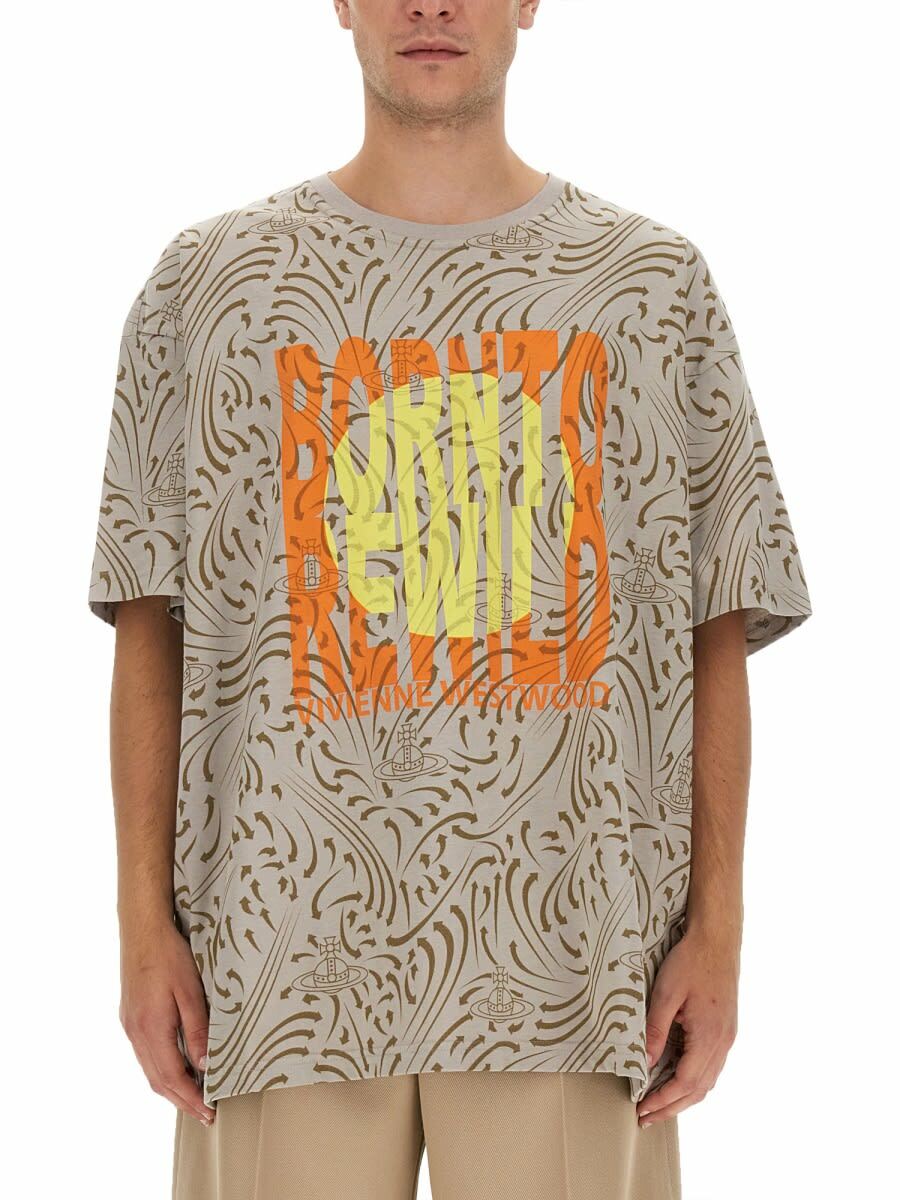 Tシャツ・カットソー VIVIENNE WESTWOOD JERSEY \"BORN TO REWILD\" PRINT T-SHIRT Vivienne Westwood Born To Rewild T-Shirt | ShopSimon