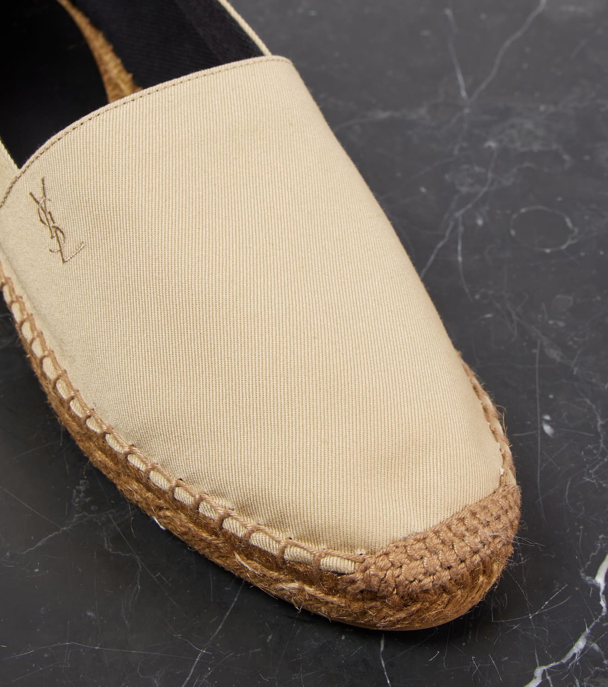 Saint Laurent Cassandre cotton gabardine espadrilles