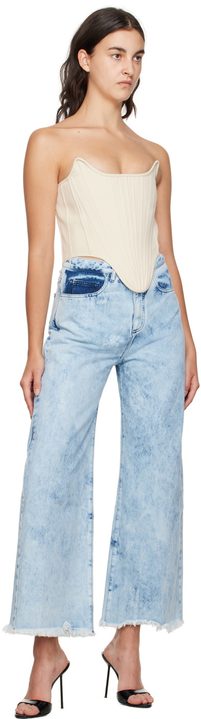 Marques Almeida Off-White Paneled Corset