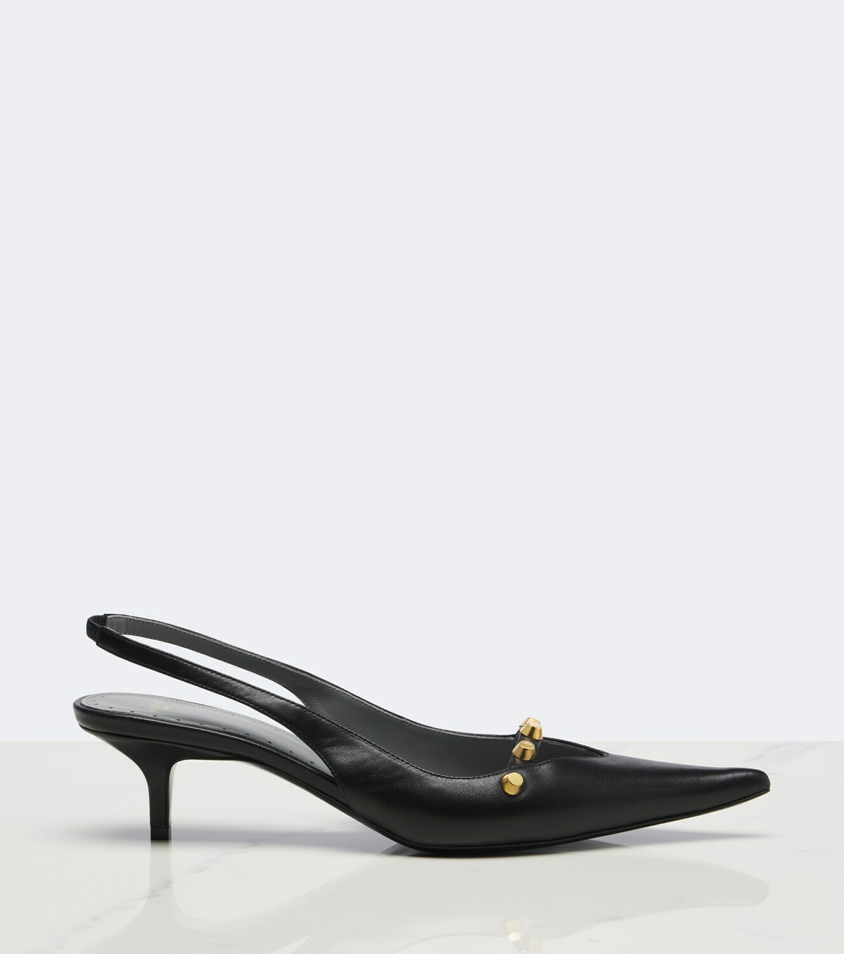 Balenciaga Studded leather slingback pumps