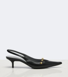 Balenciaga Studded leather slingback pumps