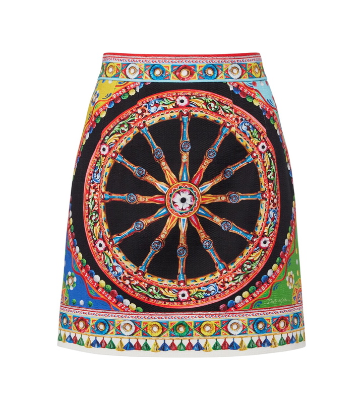 Photo: Dolce&Gabbana Printed cotton miniskirt