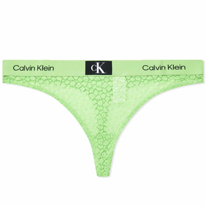 Photo: Calvin Klein Women's Modern Thong in Fabulous Green