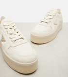 Prada Downtown Bold Re-Nylon and suede sneakers
