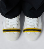 Fendi Wrap suede-trimmed sneakers