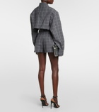 The Mannei Pavlle checked cropped cotton jacket