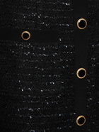 ALESSANDRA RICH Sequined V-neck Tweed Midi Dress