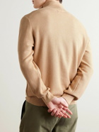 Polo Ralph Lauren - Logo-Embroidered Honeycomb-Knit Cotton Half-Zip Sweater - White