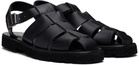 Paul Smith Black Leather Sandoval Fisherman Sandals