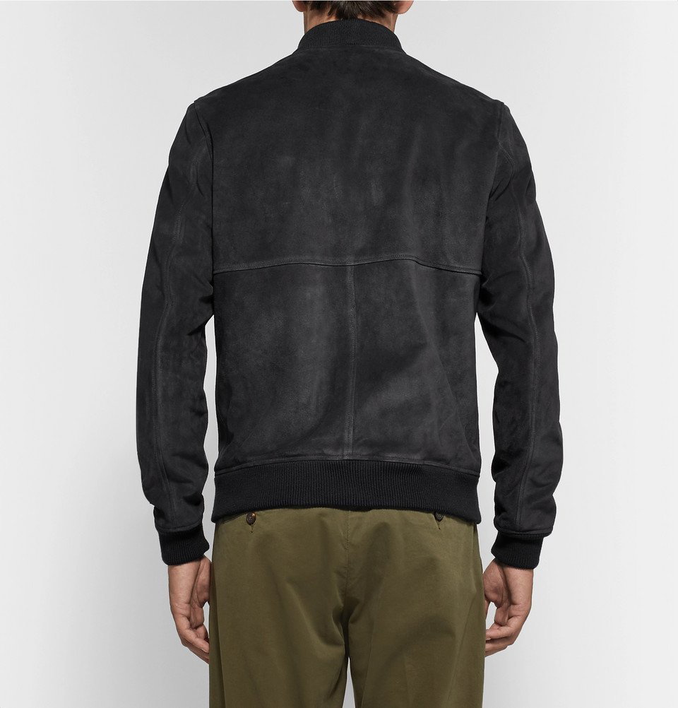 A.P.C. - Louis W The Ferris Suede Bomber Jacket - Men - Navy A.P.C.