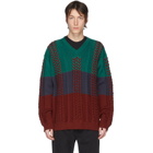 Y/Project Multicolor Braided Knit V-Neck Sweater