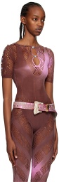 Poster Girl Brown & Pink Stella Bodysuit