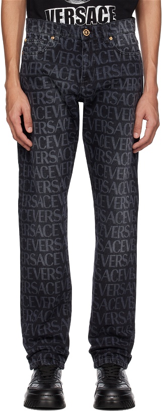 Photo: Versace Black Allover Jeans