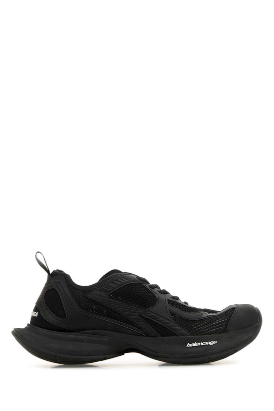 Photo: Balenciaga Black Mesh And Rubber Circuit Sneakers