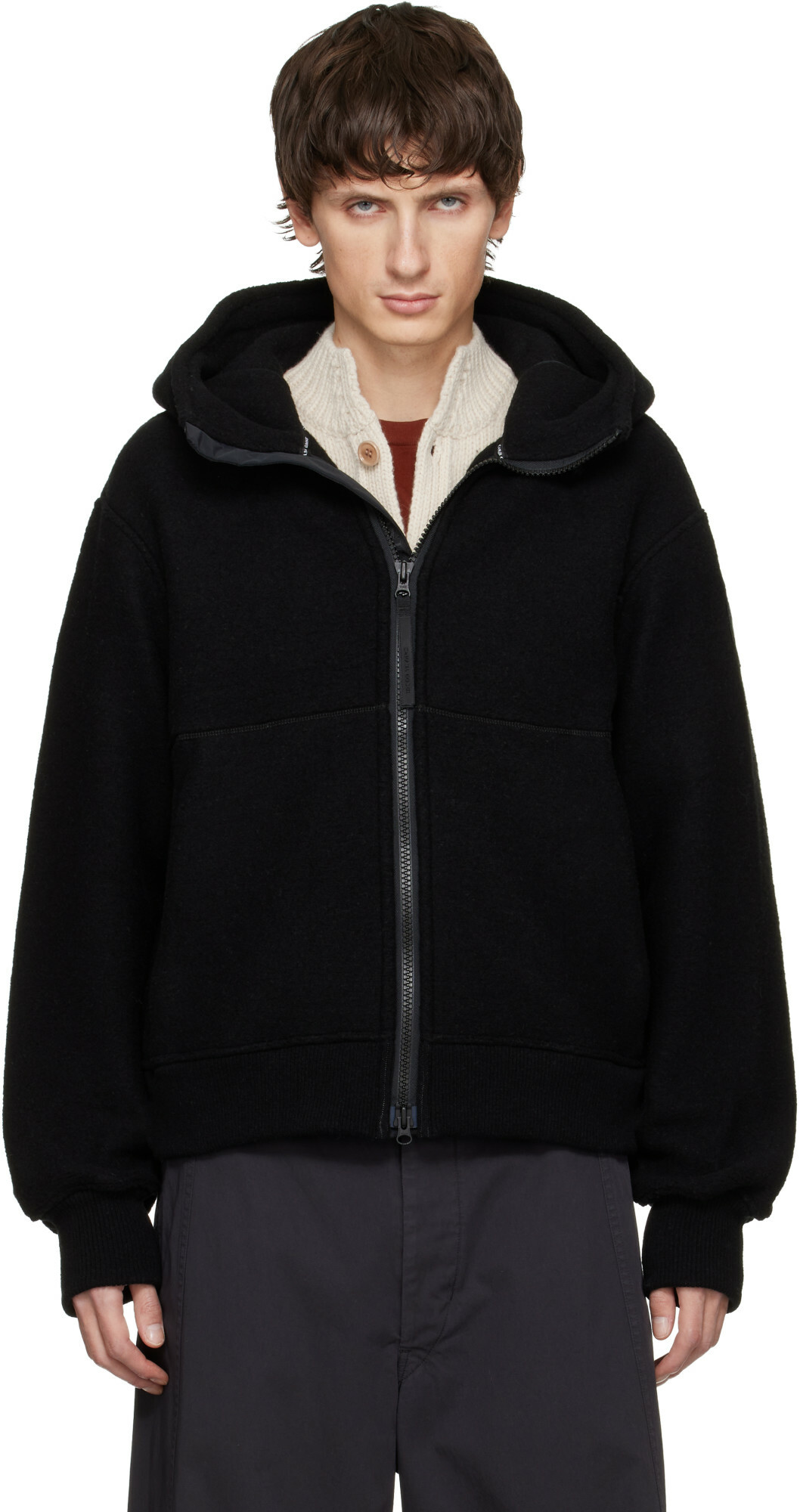 Canada Goose Black 'Black Label' Chilliwack Fleece Bomber Jacket