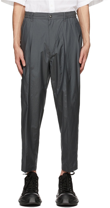 Photo: N.Hoolywood Grey Test Product Exchange Service 2 Tuck Trousers