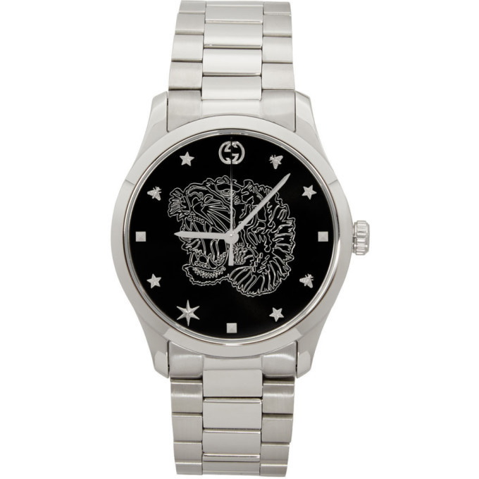 Photo: Gucci Silver G-Timeless Tiger Watch
