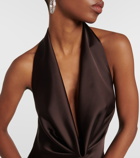 Norma Kamali Draped halterneck gown