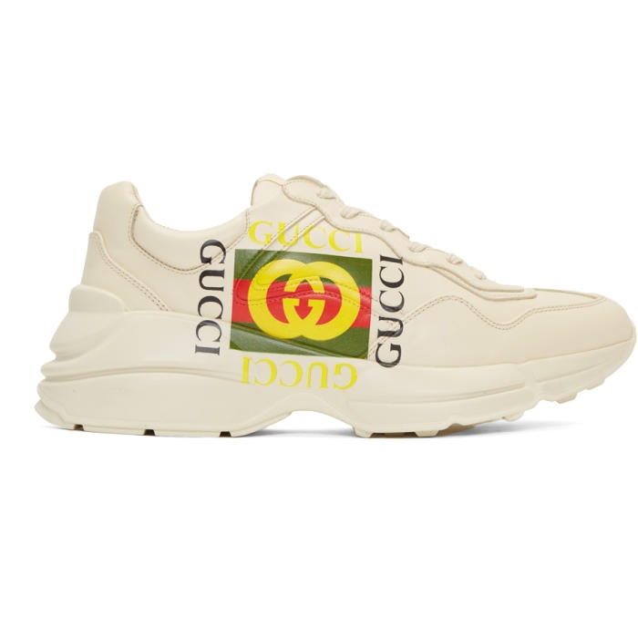 Photo: Gucci Off-White Gucci Cube Rhyton Sneakers