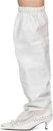 ALL-IN White Level Thigh Soft Tall Boots