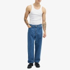 WTAPS Men's 13 Embroidered Straight Leg Denim Jeans in Indigo