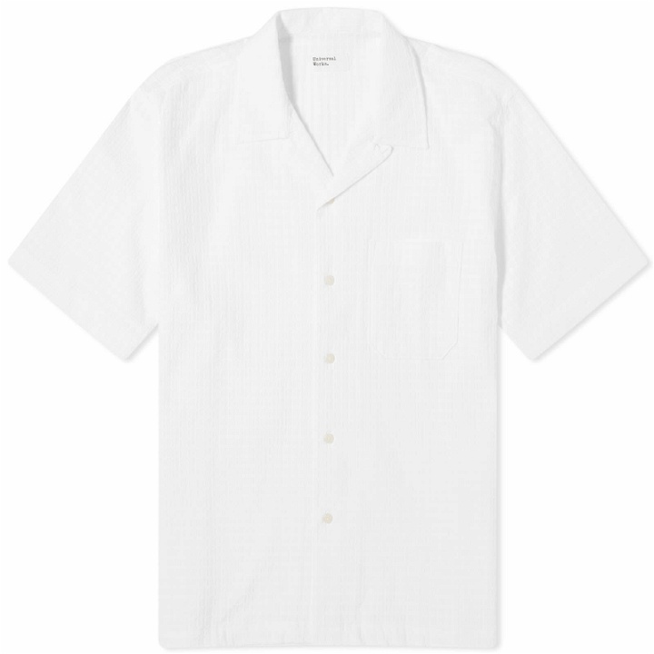 Photo: Universal Works Men's Delos Cotton Road Shirt in White