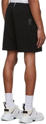 MCQ Black French Terry Jack Branded Shorts