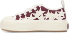 AMIRI White & Burgundy MA Quad Stars Court Low Sneakers