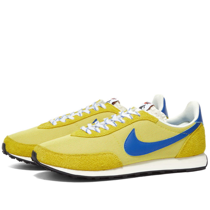 Photo: Nike Men's Waffle Trainer 2 SD Sneakers in Yellow Strike/Hyper Royal