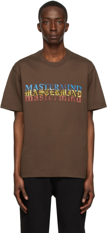 Photo: mastermind WORLD Brown Cotton T-Shirt