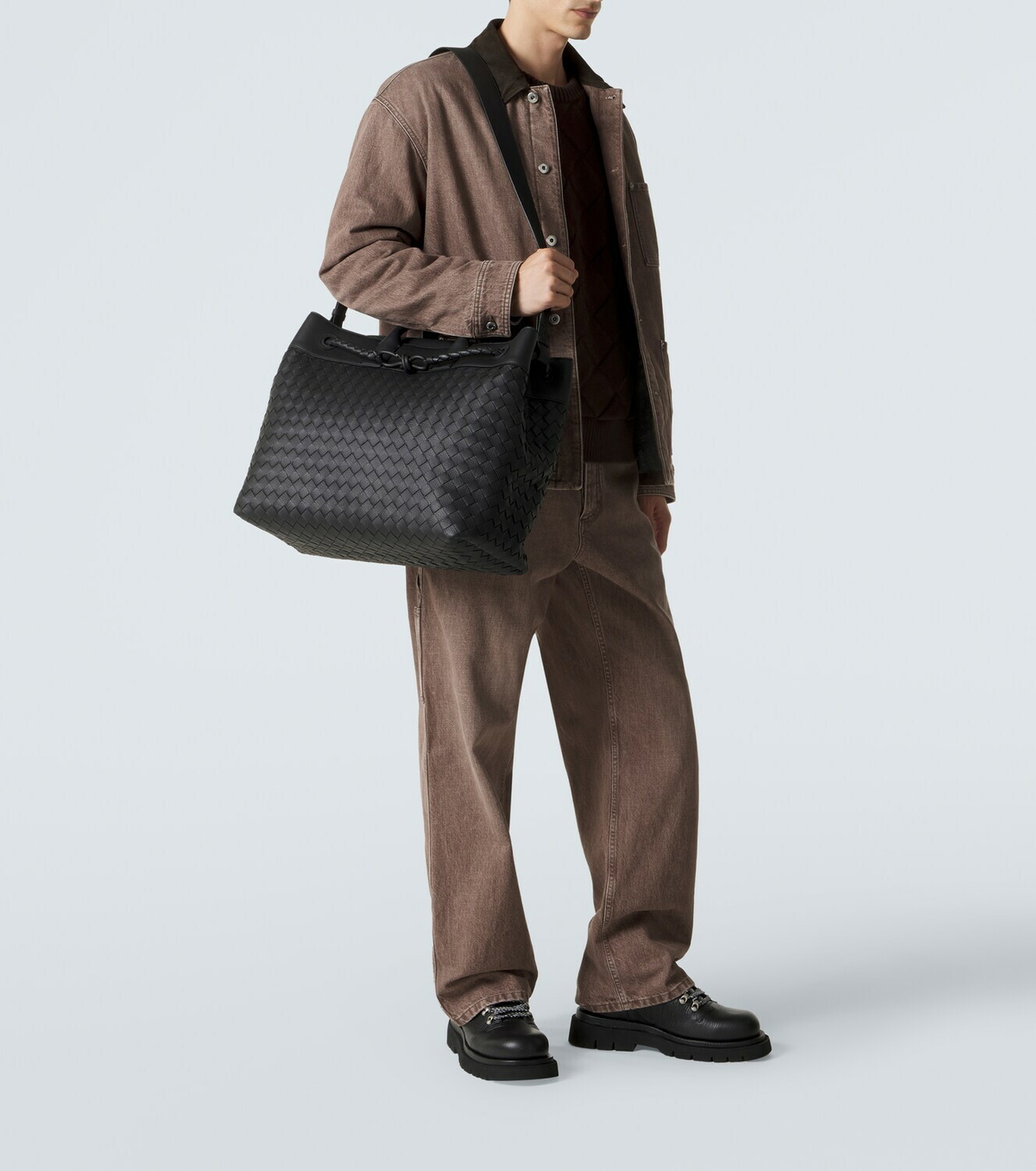 Bottega Veneta Intrecciato leather duffel bag