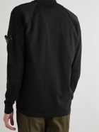 Stone Island - Logo-Appliquéd Cotton-Blend Half-Zip Sweater - Black