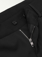 Dolce&Gabbana - Tapered Pleated Virgin Wool-Blend Gabardine Trousers - Black