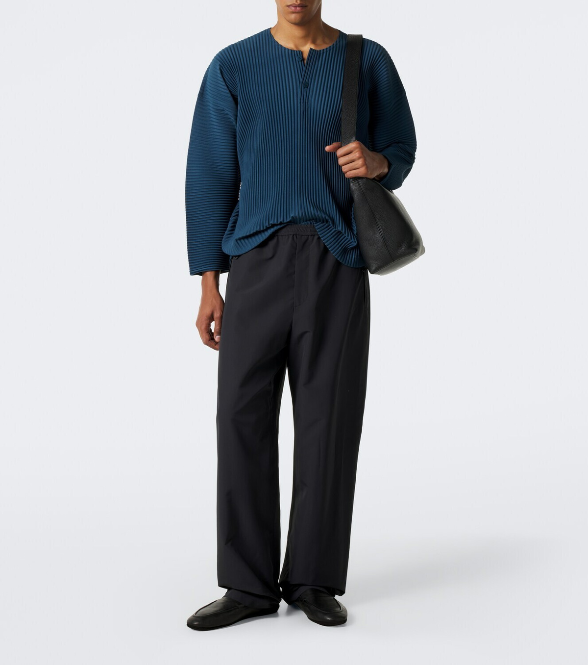 Homme Plissé Issey Miyake Monthly Colors: September pleated Henley shirt