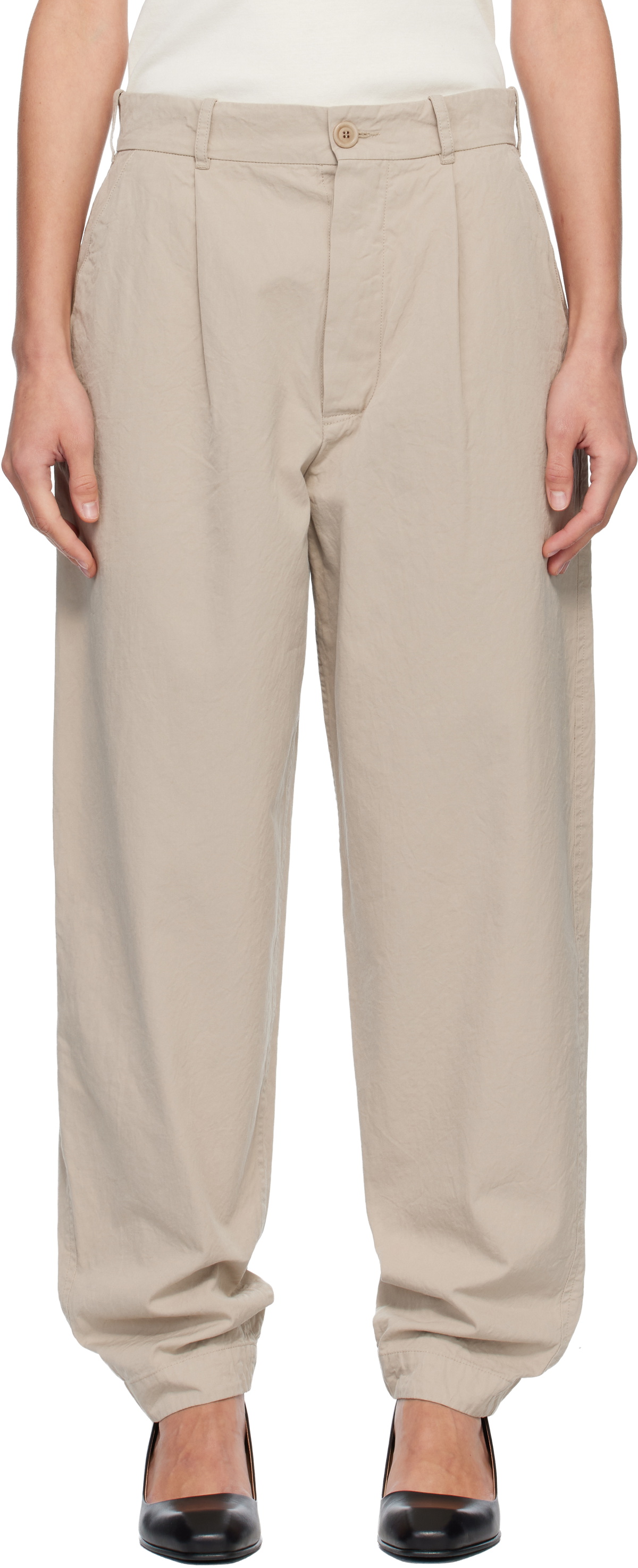CASEY CASEY Beige Mili Hiroshi Trousers