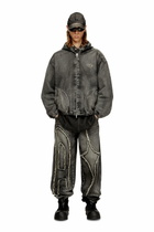 Diesel Hooded jacket in faded denim - Denim Jackets - Unisex - Black